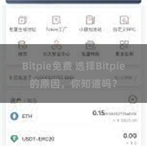 Bitpie免费 选择Bitpie的原因，你知道吗？