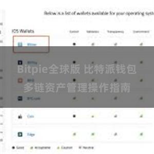 Bitpie全球版 比特派钱包多链资产管理操作指南