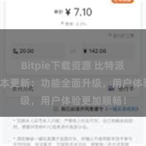 Bitpie下载资源 比特派钱包最新版本更新：功能全面升级，用户体验更加顺畅！