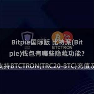 Bitpie国际版 比特派(Bitpie)钱包有哪些隐藏功能？