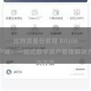 比特派备份教程 Bitpie客户端：一站式数字资产管理解决方案