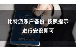 比特派账户备份  按照指示进行安设即可